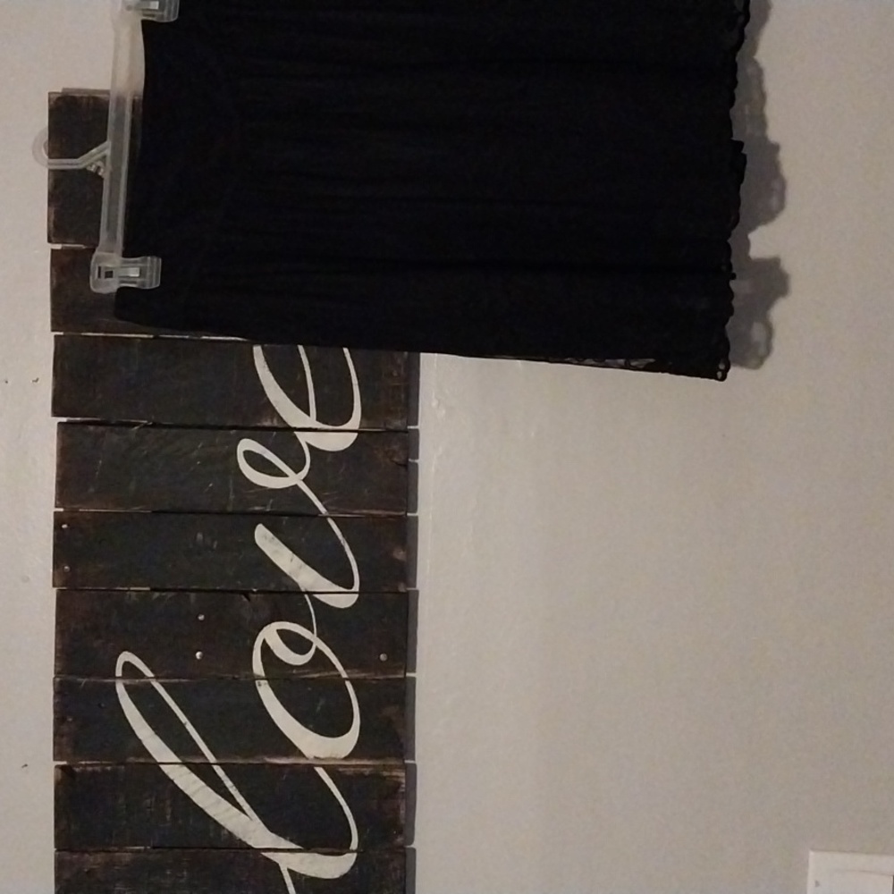Black skirt with lace